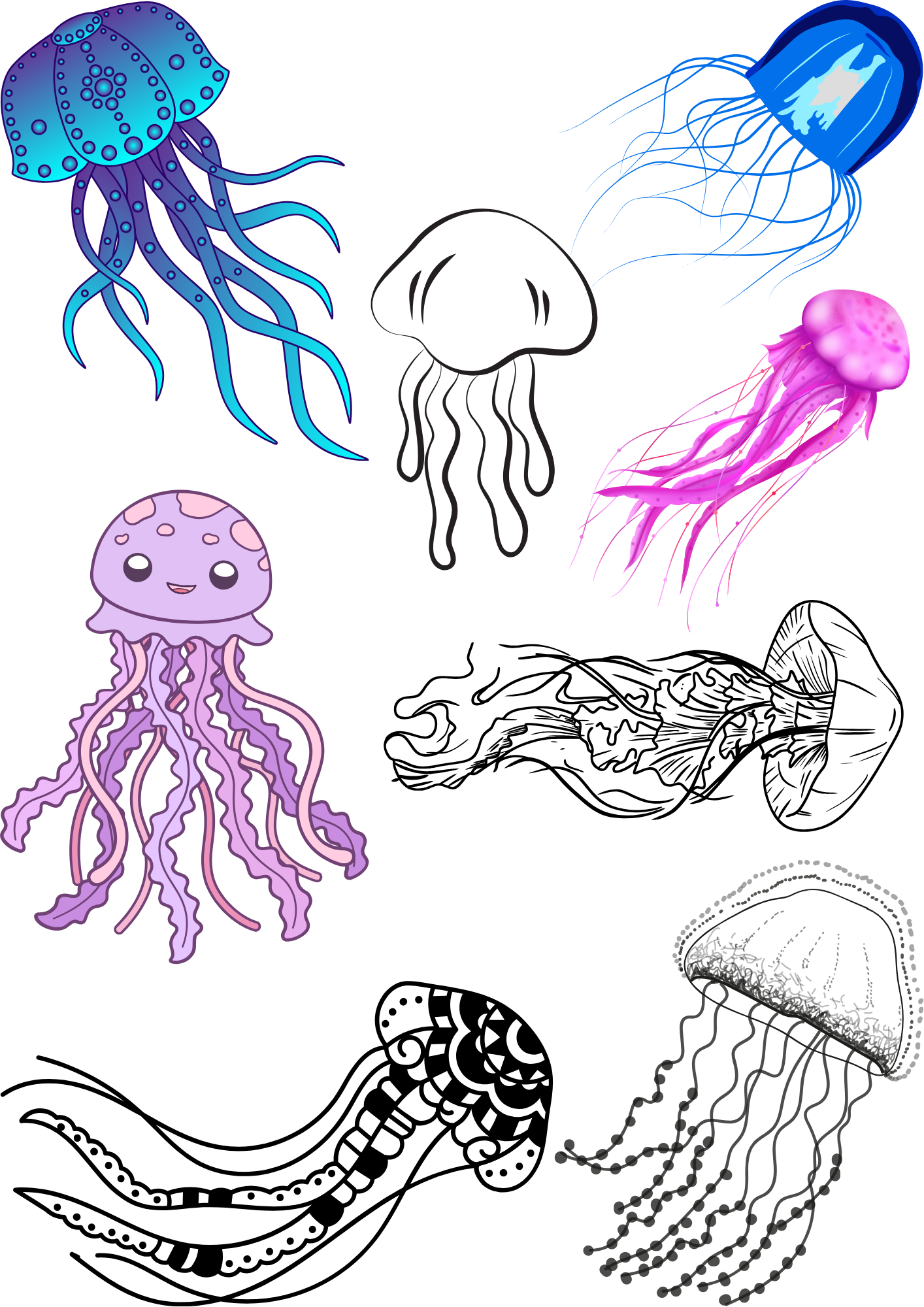 Custom Temporary Tattoo Bulk Jellyfish