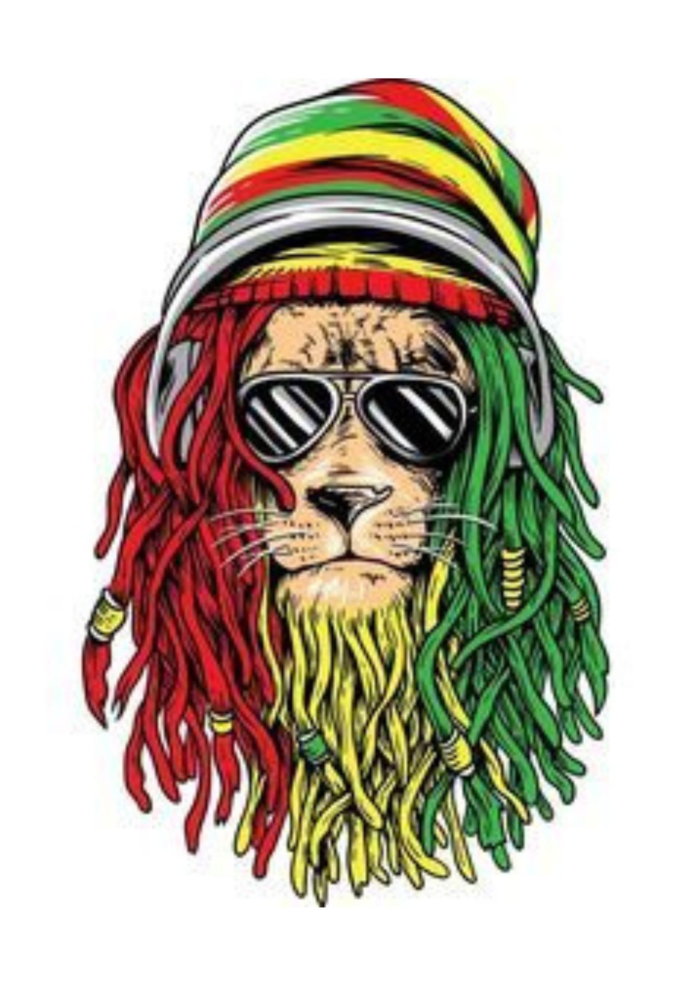 Temporary Reggae Inspired Tattoos Lion