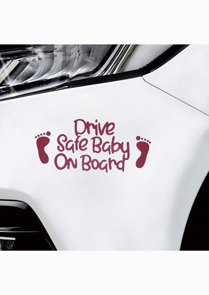 Drive Safe Baby On Board  - Vehicle Decal (24.49X11.43cm)