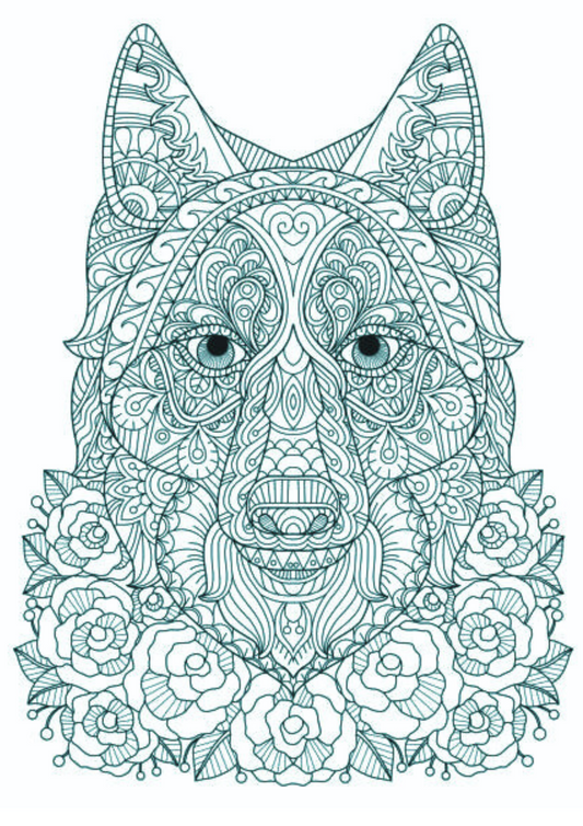 Wolf with Tribal Tattoos