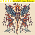 Women Angel Tattoos | Custom Artwork You Wear - TeMaRo™ 🇿🇦