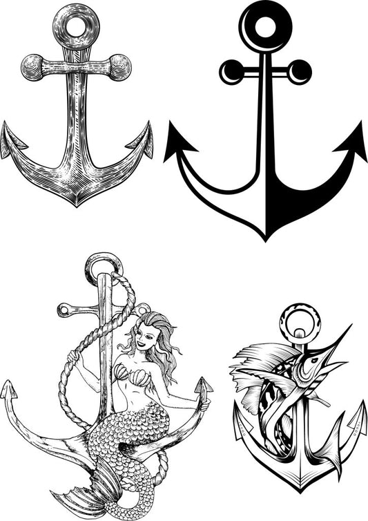 Anchor Tattoo for Man - TeMaRo™