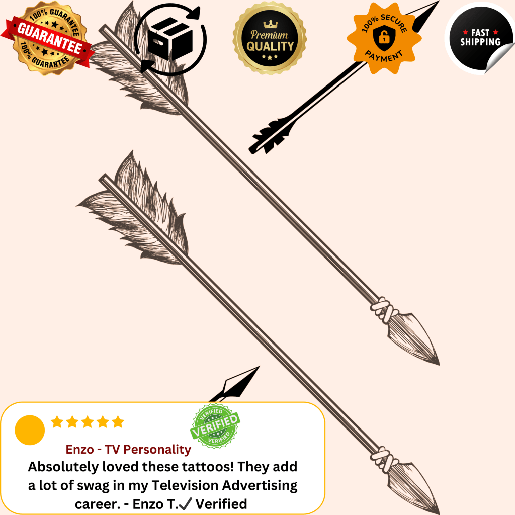 Arrow With Feather Tattoo - TeMaRo™