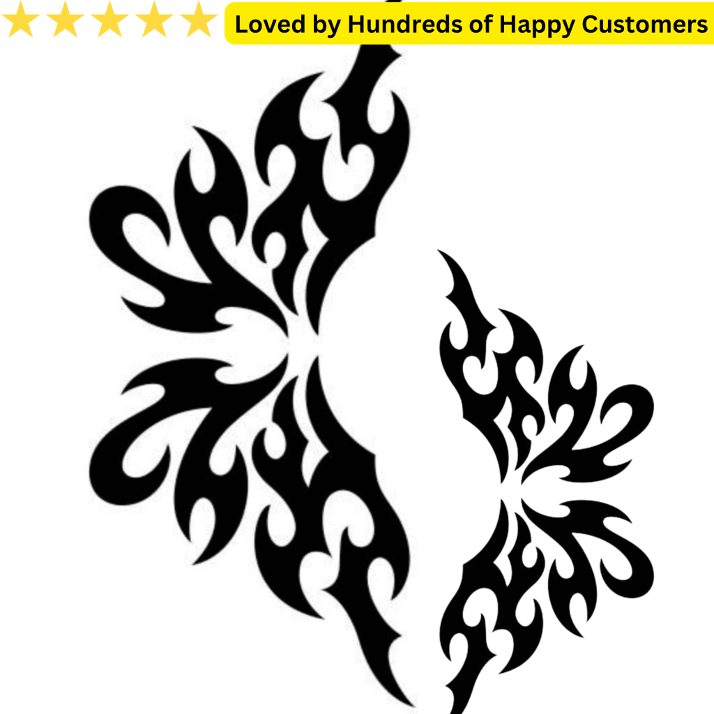 Back Tattoo for Ladies - Tribal Butterfly - TeMaRo™