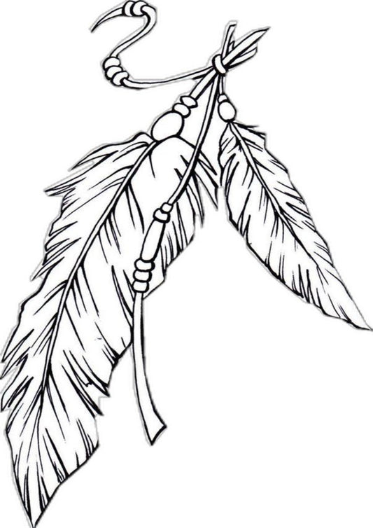 Feather Female Tattoos on Leg