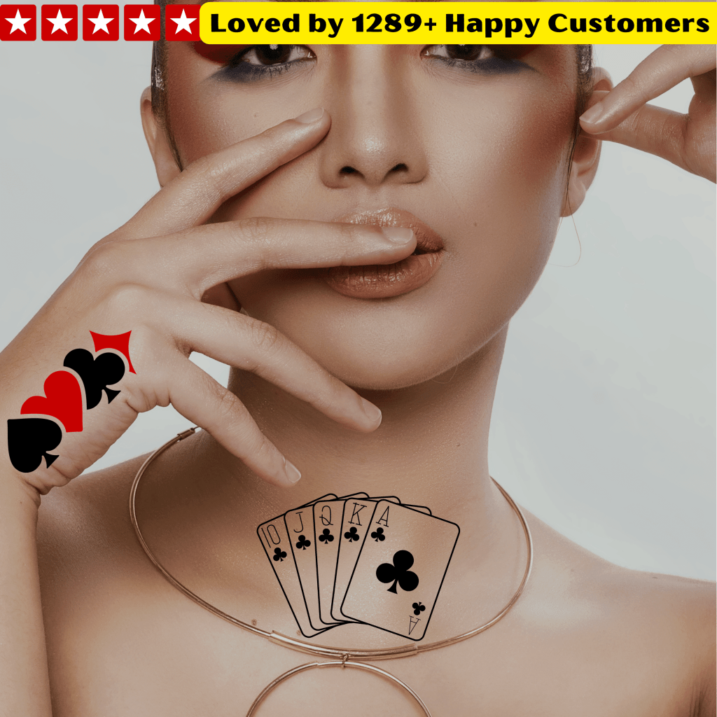 Bold Card Tattoo Stickers - TeMaRo™