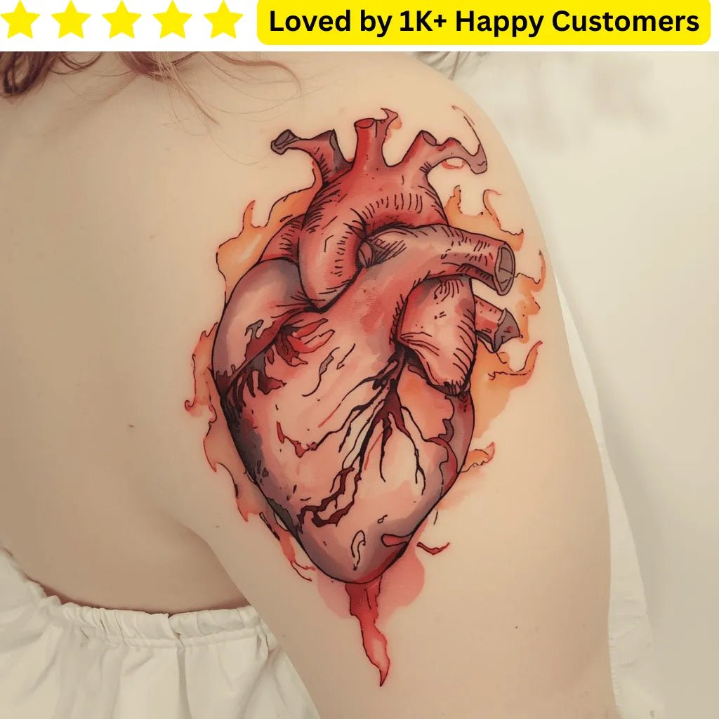 Burning Heart Tattoo | Custom Artwork You Wear - TeMaRo™ 🇿🇦