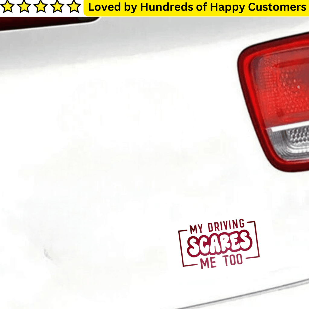 Car Stickers Inc - My Driving Scares Me Too - TeMaRo™