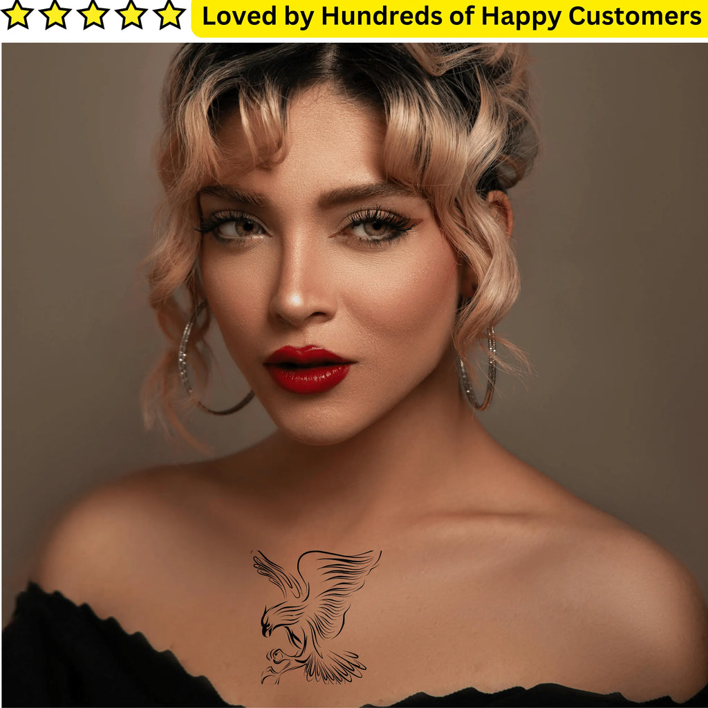 Eagle Temp Tattoos – Bold, Durable & Festival-Ready