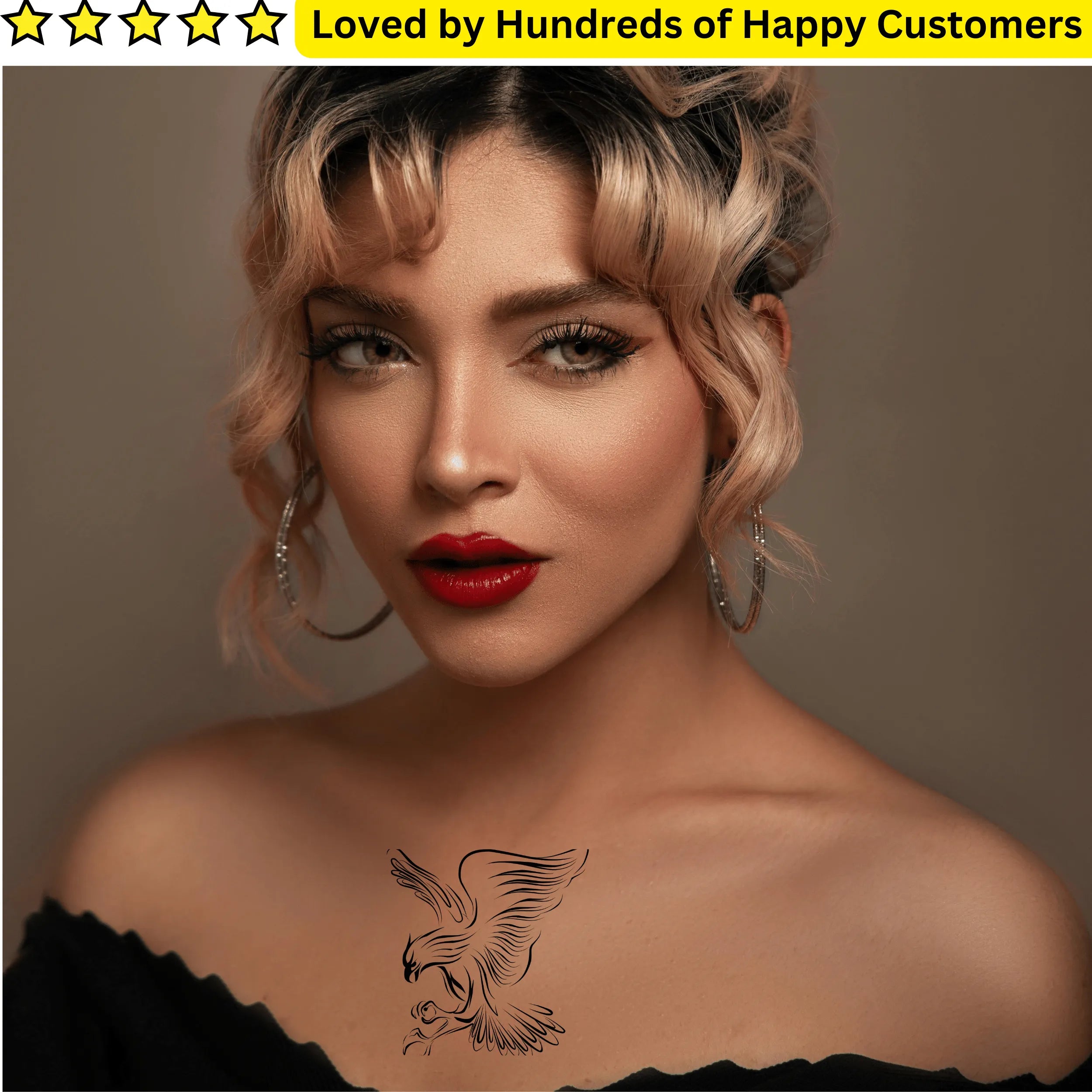 Eagle Temp Tattoos – Bold, Durable & Festival-Ready
