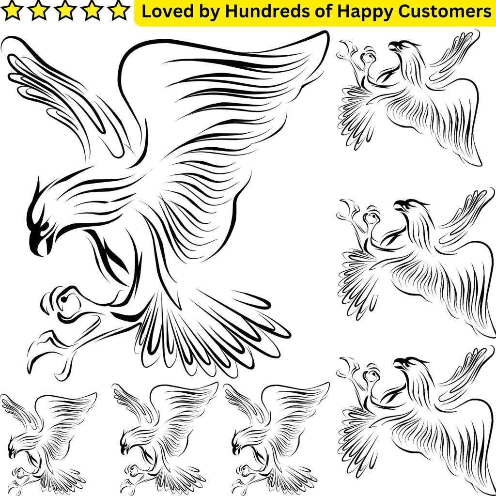 Eagle Temp Tattoos – Bold, Durable & Festival-Ready