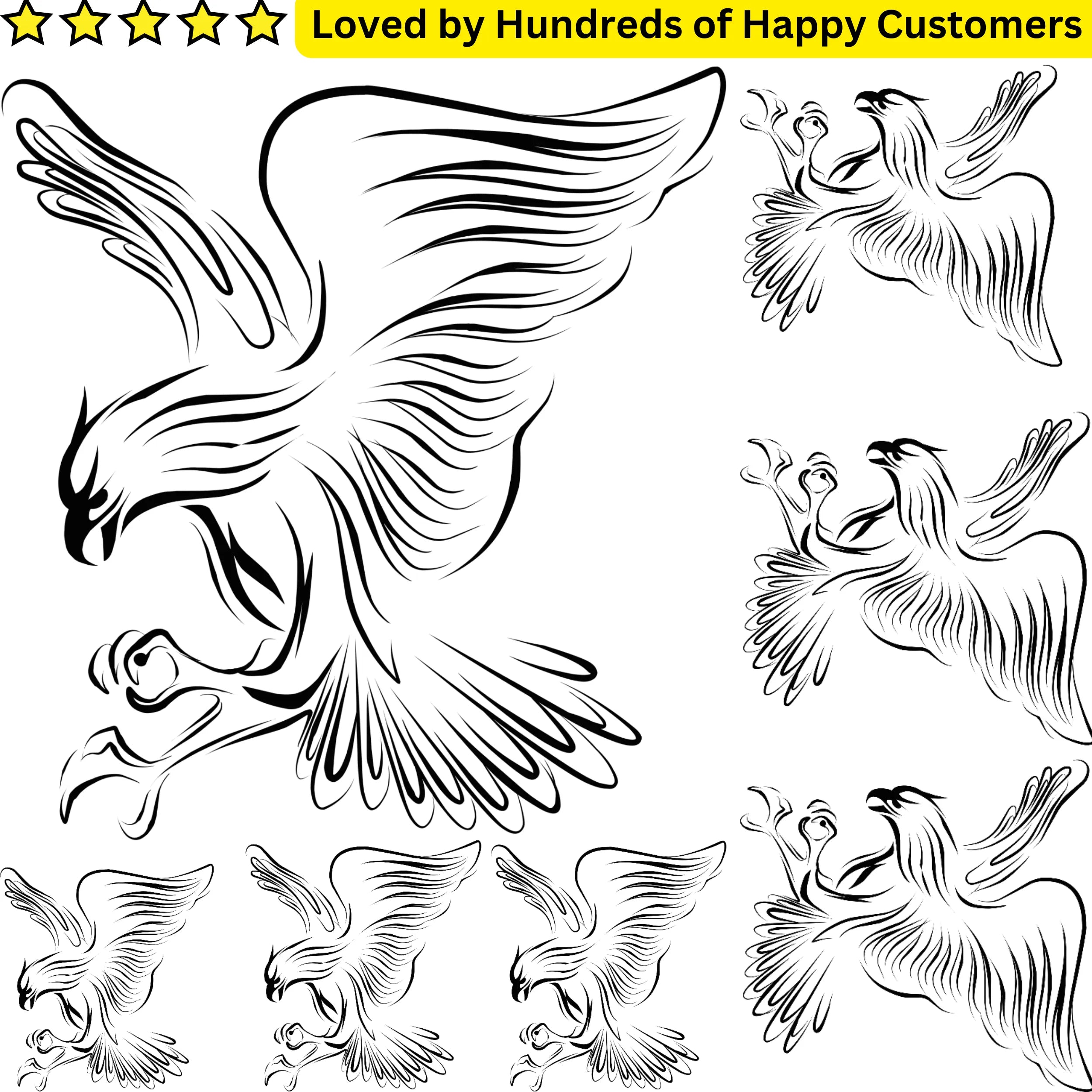 Eagle Temp Tattoos – Bold, Durable & Festival-Ready