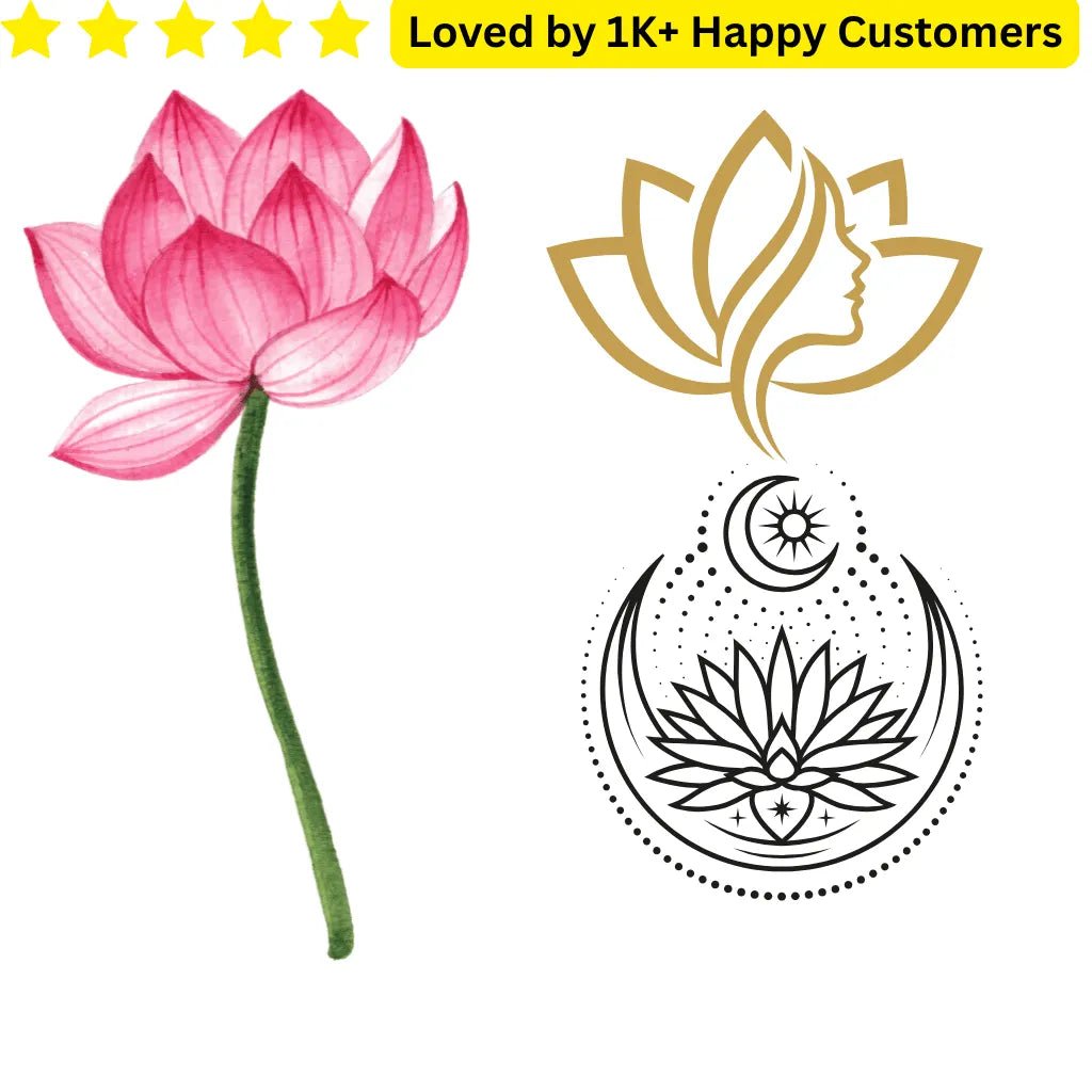 Custom Tattoo Flowers Lotus – Safe & Stylish - TeMaRo™