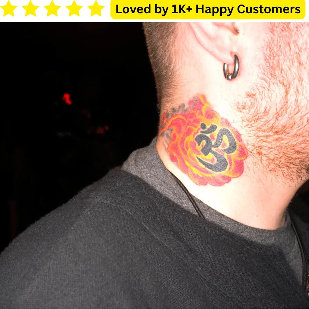 Men Neck Tattoo – Custom Temporary Tattoos - TeMaRo™ 🇿🇦