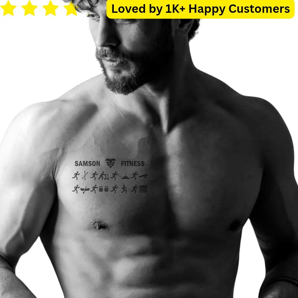 Tattoo for Men Chest | Custom Temporary Tattoos - TeMaRo™ 🇿🇦