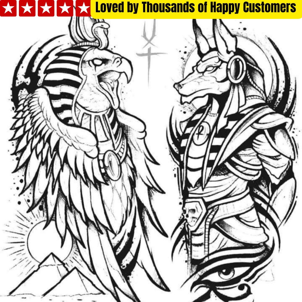 Egyptian God Anubis Tattoo - TeMaRo™