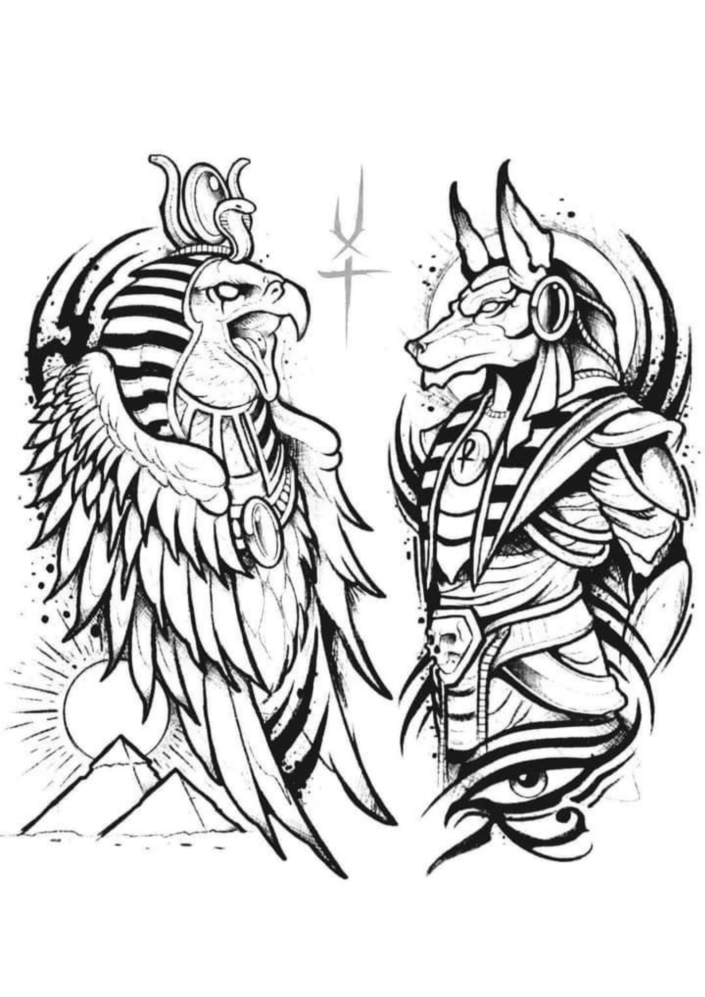 Egyptian God Anubis Tattoo