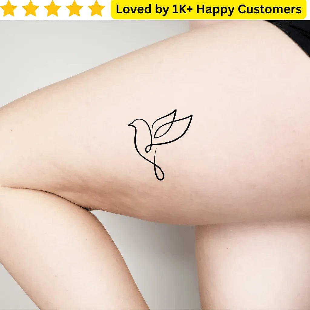 Elegant Tattoos for Ladies Dove on Thigh - TeMaRo™