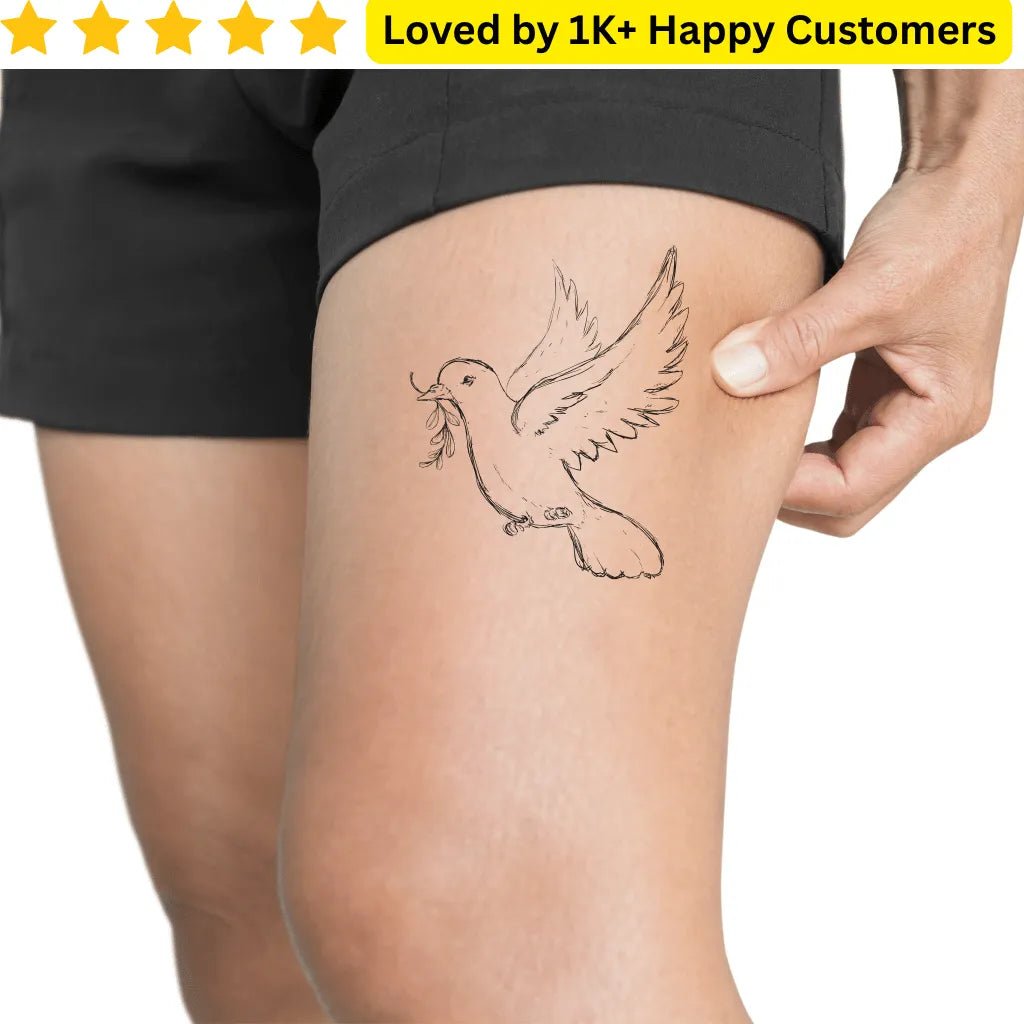Elegant Tattoos for Ladies Dove on Thigh - TeMaRo™