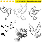 Elegant Tattoos for Ladies Dove on Thigh - TeMaRo™