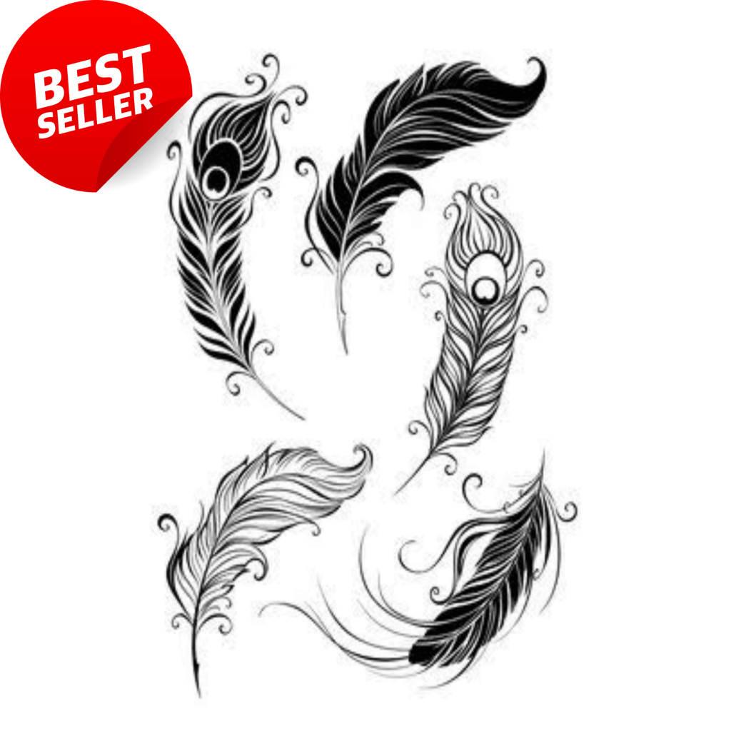 Ephemeral Feather Tattoos Wrist - TeMaRo™