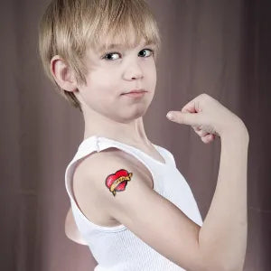 happy custom temporary tattoos customer 