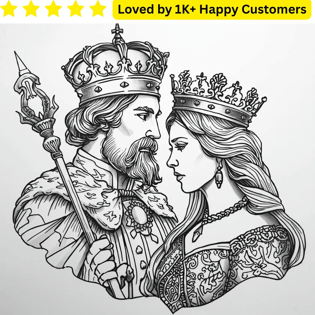 King and Queen Tattoo | Custom Temporary Tattoos - TeMaRo™ 🇿🇦