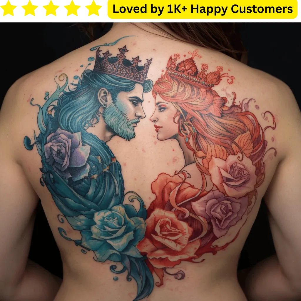 King and Queen Tattoo | Custom Temporary Tattoos - TeMaRo™ 🇿🇦