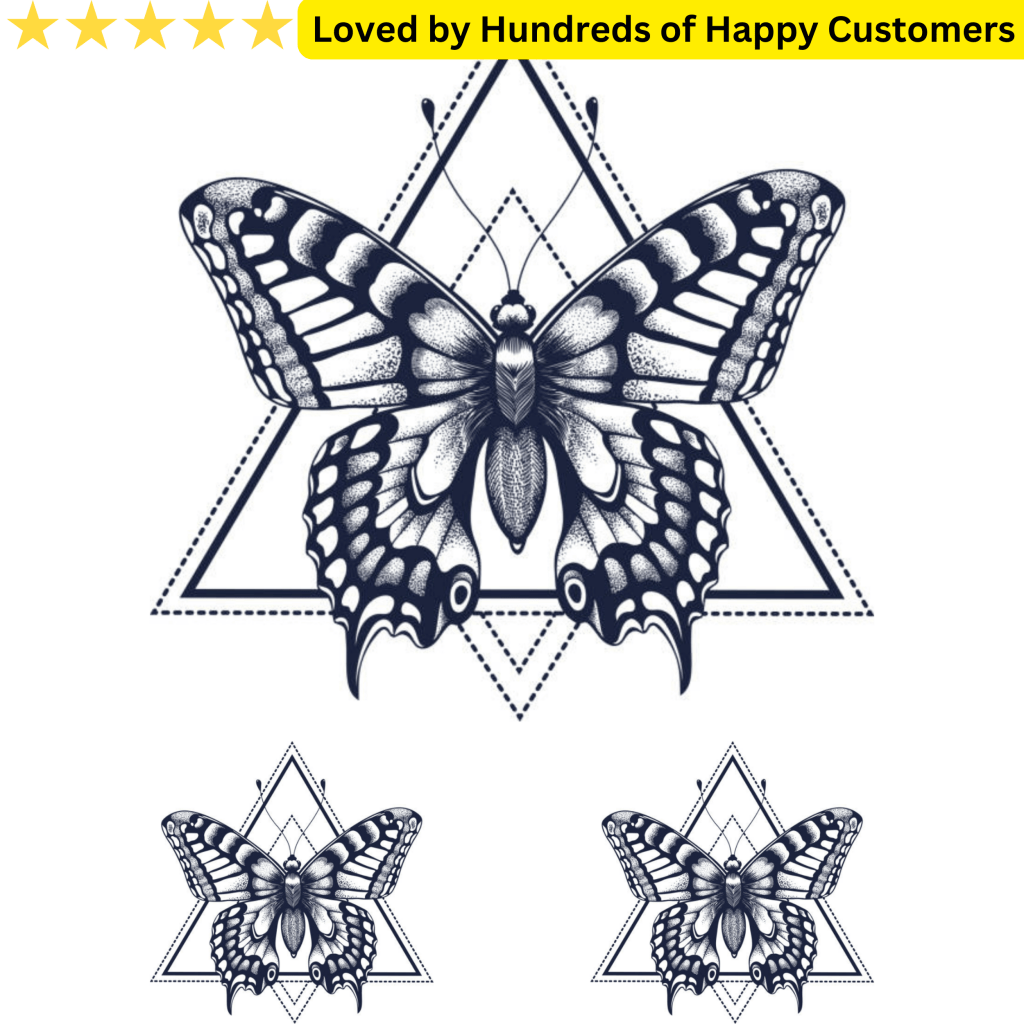 Leg Tattoo Butterfly | Custom Artwork You Can Wear - TeMaRo™ 🇿🇦