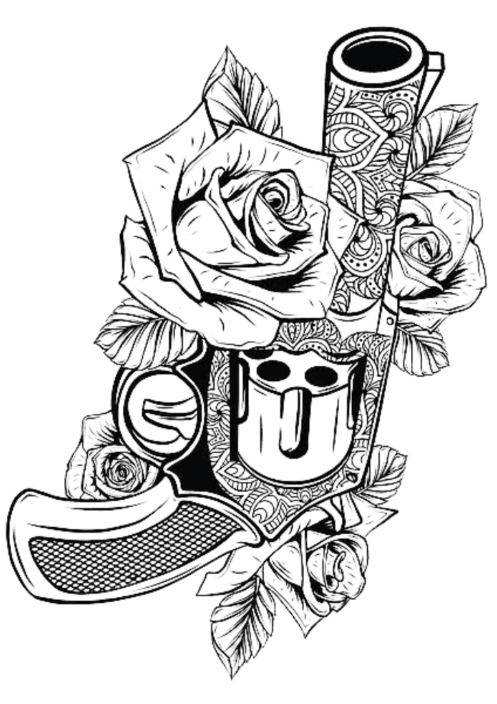 Leg Tattoo Guys - Guns and Roses - TeMaRo™