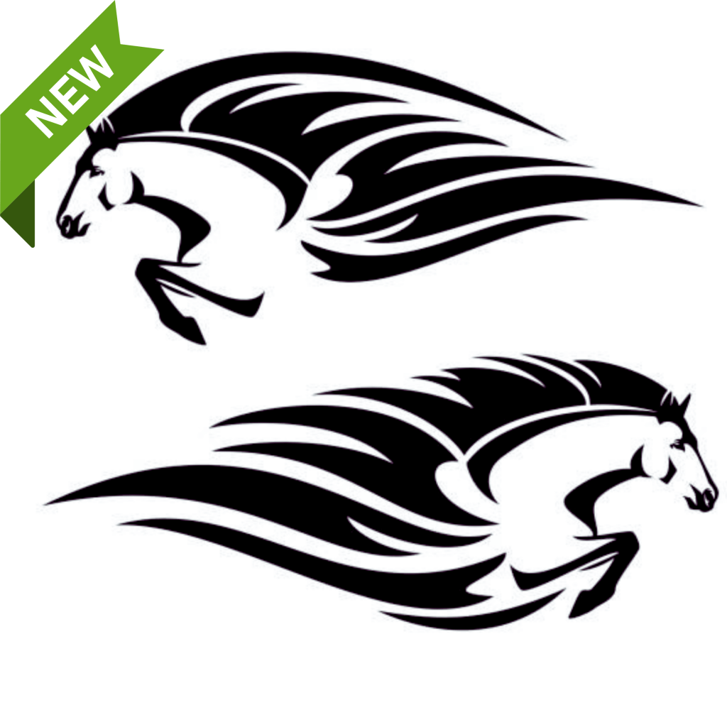 Leg Tattoos Designs - Tribal Horses - TeMaRo™