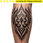 Men Tattoos on Leg | Temporary Custom Artwork - TeMaRo™ 🇿🇦