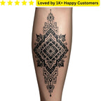 Men Tattoos on Leg | Temporary Custom Artwork - TeMaRo™ 🇿🇦