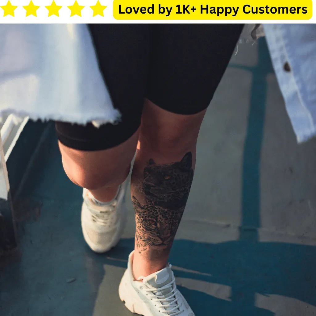Tattoo on a Leg – Custom Temporary Tattoos - TeMaRo™ 🇿🇦