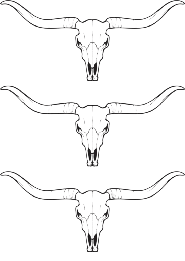 Men Tattoo Design on Leg - Horns - TeMaRo™