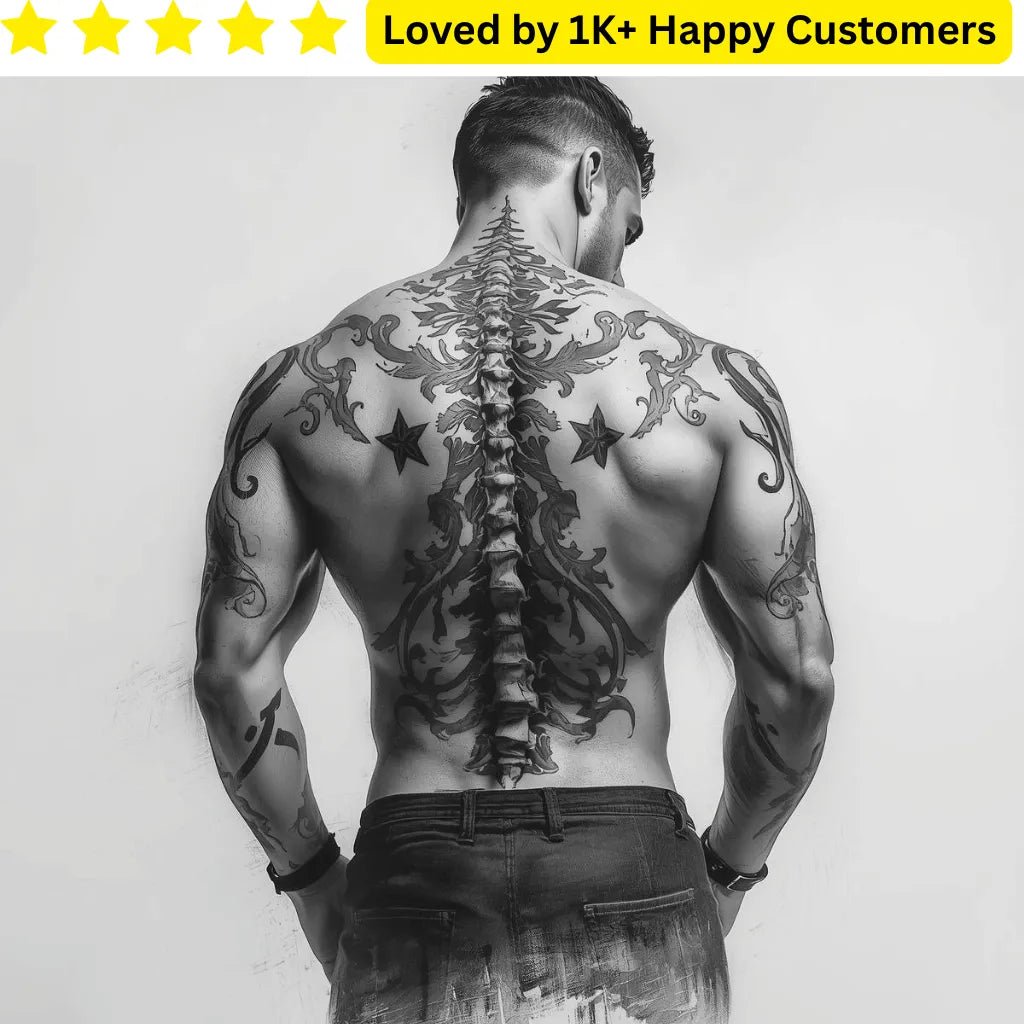 Tattoos Men Back – Custom Temporary Tattoos - TeMaRo™ 🇿🇦