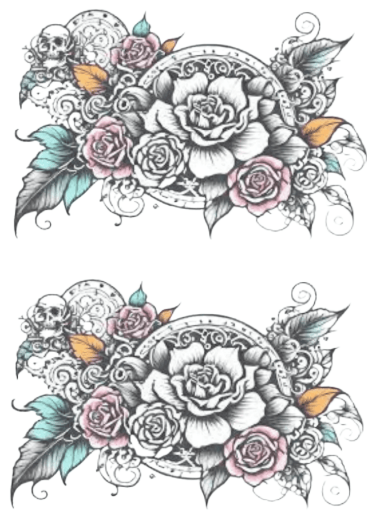 Men Tattoo Leg - Roses - TeMaRo™