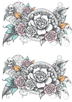 Men Tattoo Leg - Roses - TeMaRo™