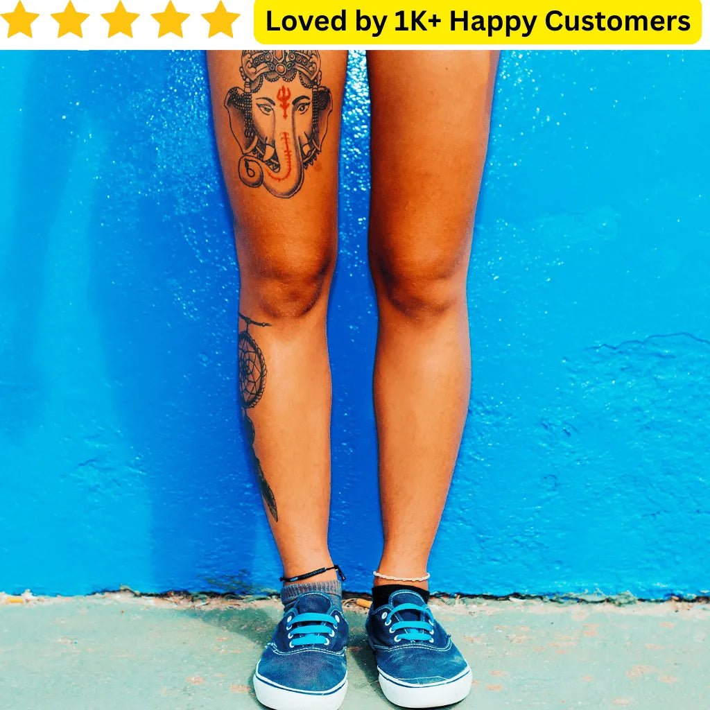 Men Tattoo on Leg - Test Yours Before Ink - TeMaRo™