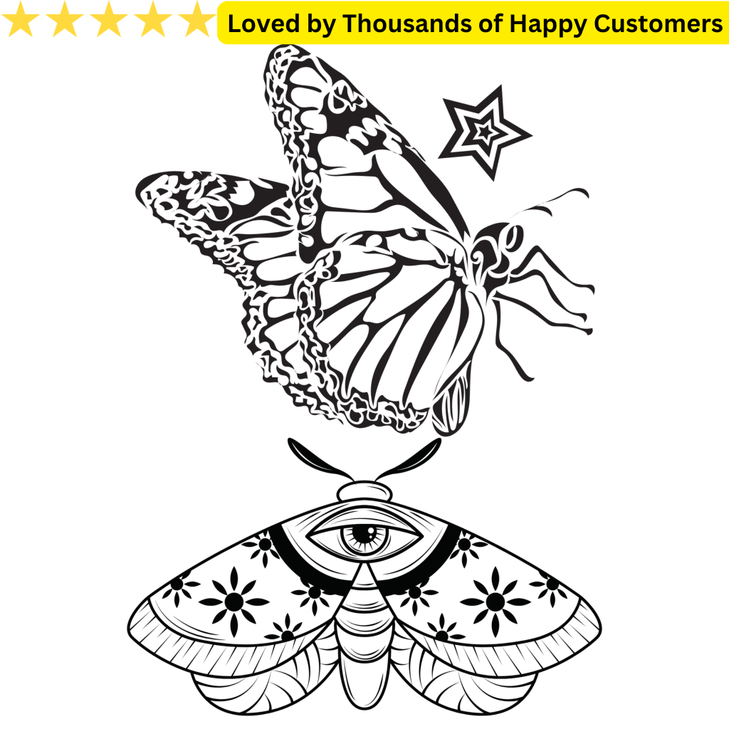 Minimalist Butterfly Tattoo | Elegant Custom Expression - TeMaRo™ 🇿🇦