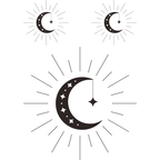 Moon and Star Tattoo - TeMaRo™