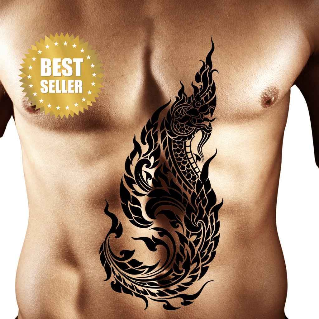 Naga Thai Tattoo Stickers - TeMaRo™ 🇿🇦