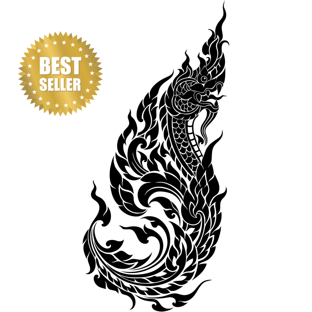 Naga Thai Tattoo Stickers - TeMaRo™ 🇿🇦