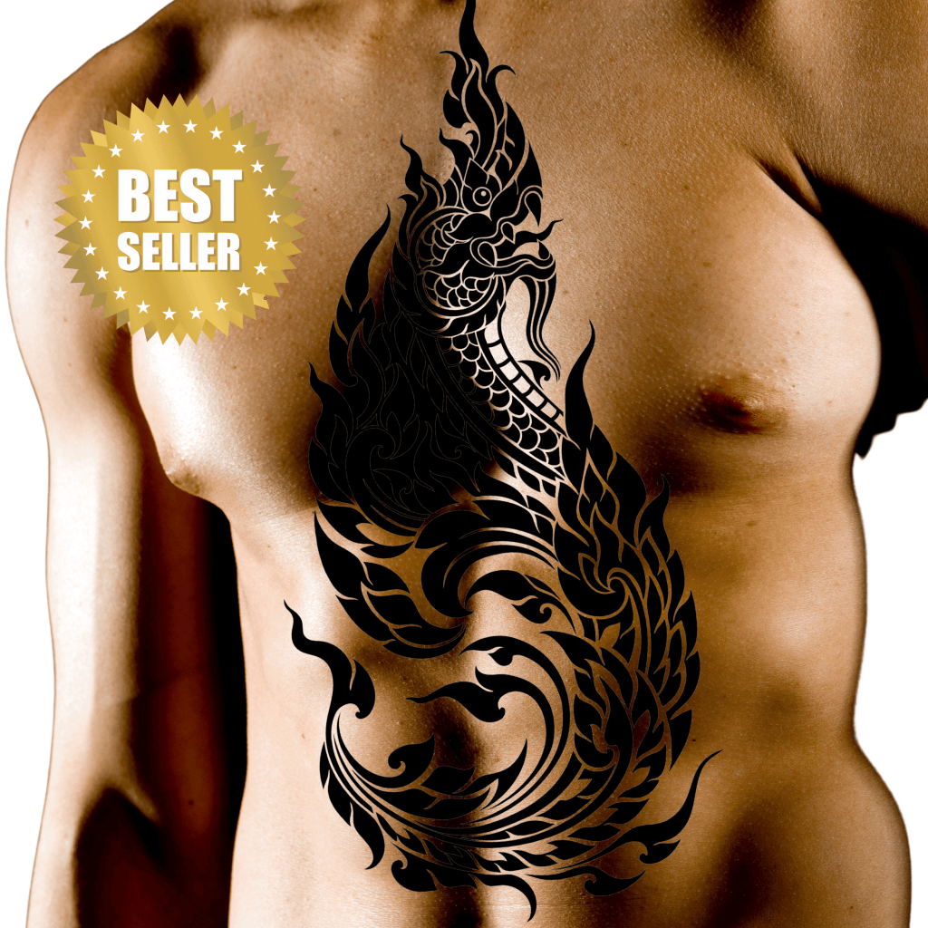 Naga Thai Tattoo Stickers - TeMaRo™ 🇿🇦