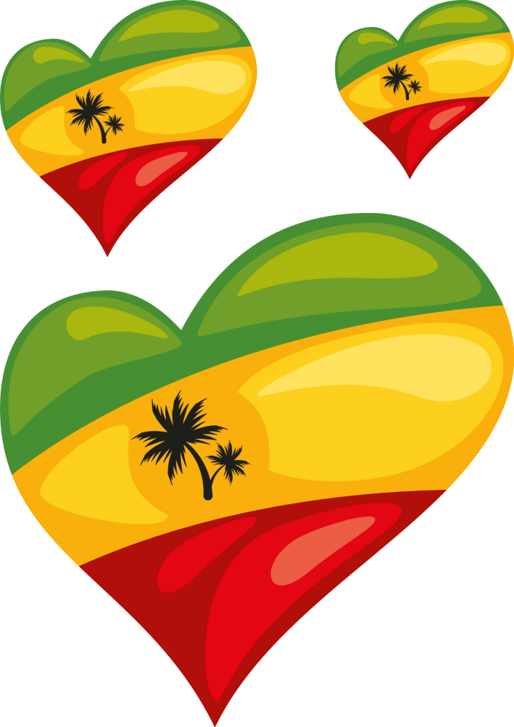 Non Permanent Rasta Heart Tattoo - TeMaRo™