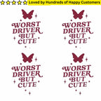 Vinyl Car Stickers South Africa - Worse Driver But Cute