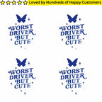 Vinyl Car Stickers South Africa - Worse Driver But Cute