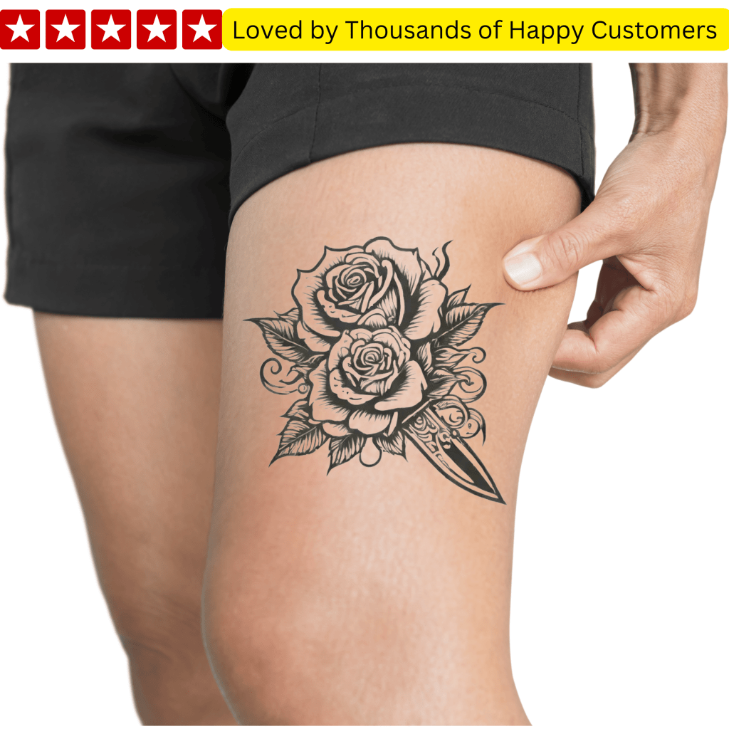 Rose on Hand Tattoos Men - TeMaRo™