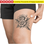Rose on Hand Tattoos Men - TeMaRo™