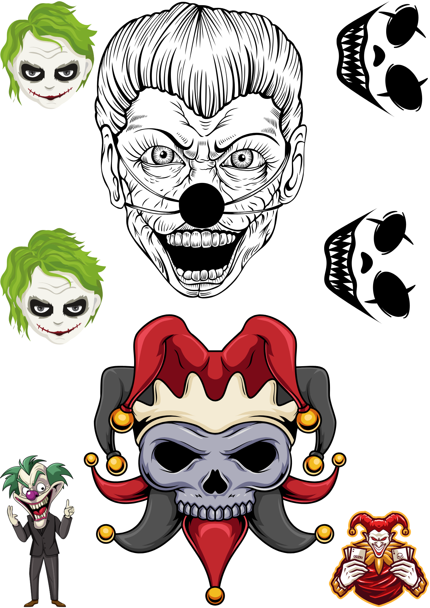 Fake Tattoos Joker Fun Stickers